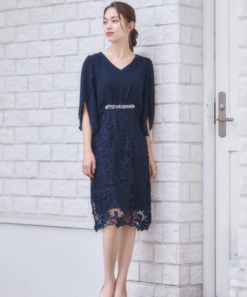 DRESS+(ドレス プラス)/結婚式 ワンピース パーティー ドレス お呼ばれ 二次会 袖あり /img38