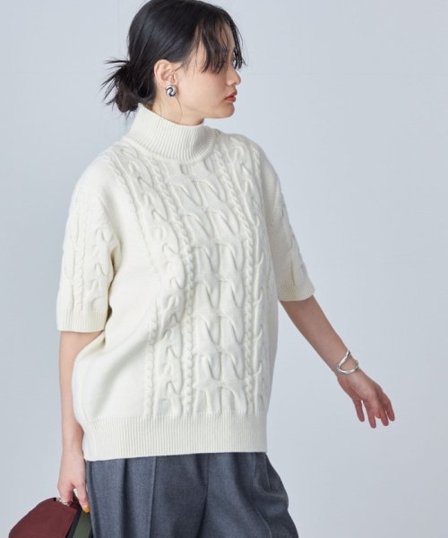 SHIPS WOMEN(シップス　ウィメン)/【SHIPS別注】WRAPINKNOT:ハイネック ショート スリーブ ケーブル/img10