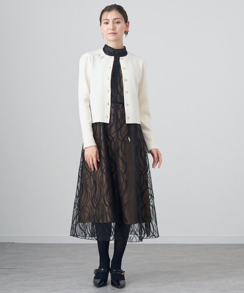 メリノウールビジュー カーディガン P3232085308(24750円)