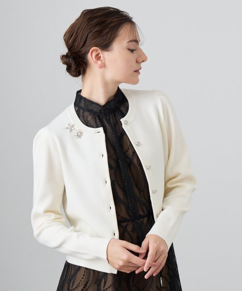 メリノウールビジュー カーディガン P3232085308(24750円)