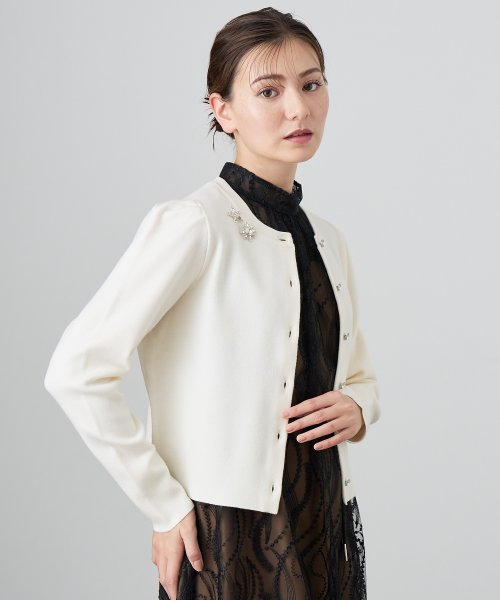 メリノウールビジュー カーディガン P3232085308(24750円)