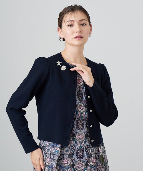 メリノウールビジュー カーディガン P3232085308(24750円)