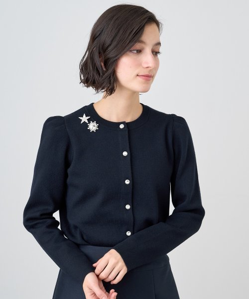 メリノウールビジュー カーディガン P3232085308(24750円)