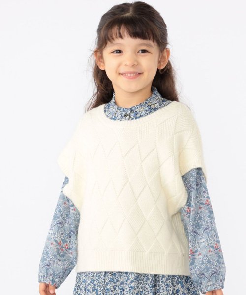 SHIPS KIDS(シップスキッズ)/SHIPS KIDS:100～140cm /〈手洗い可能〉ジャカード ベスト/img01