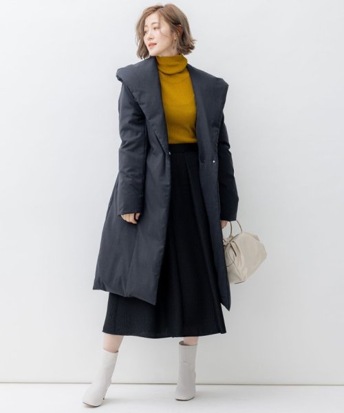 【滝沢眞規子さん着用】リュクスダウン ガウンコート 