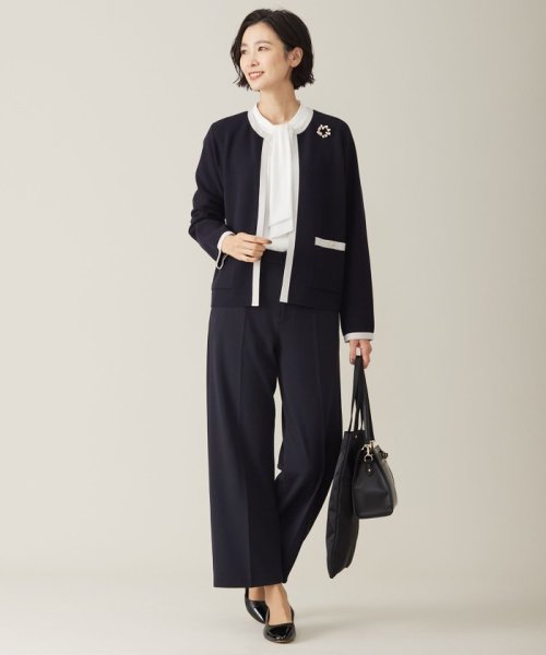 J.PRESS LADIES（LARGE SIZE）(J．プレス　レディス（大きいサイズ）)/【WEB限定カラーあり・洗える】TRIM RAYON STRETCH カーディガン/img06