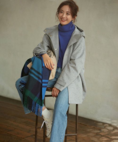 ウールカシミヤビーバー フード付き ショートコート ウールカシミヤビーバー コート 品番