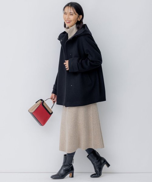 ウールカシミヤビーバー フード付き ショートコート ウールカシミヤビーバー コート 品番