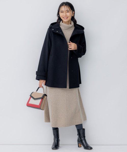 ウールカシミヤビーバー フード付き ショートコート ウールカシミヤビーバー コート 品番