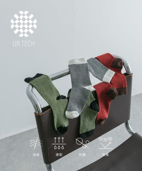 URBAN RESEARCH(アーバンリサーチ)/『UR TECH』ストライプソックス/img01