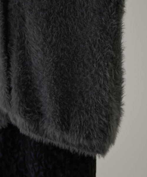 【WEB限定】シャギーVネックニットカーディガン[静電気軽減] WEB限定