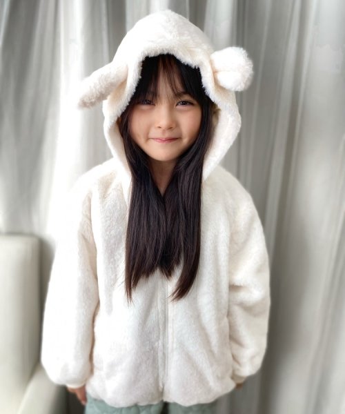 SHOO・LA・RUE(Kids) (シューラルーキッズ)/【110－140cm】エコファー耳つきパーカ/img12