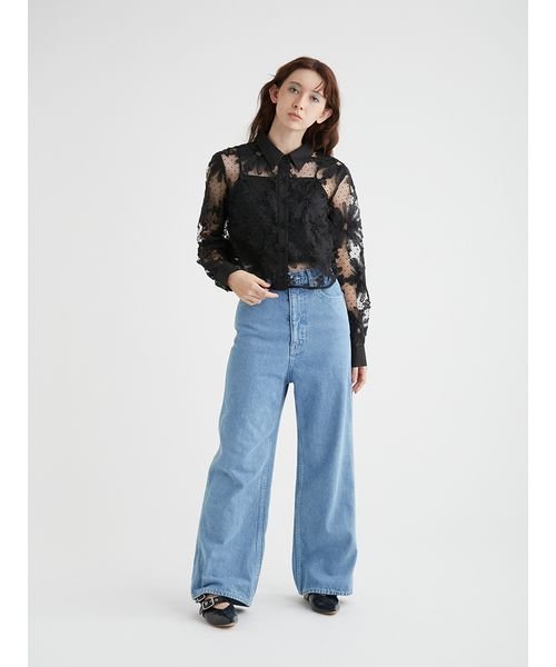 ハイウエストデニムパンツ 予めご了承ください