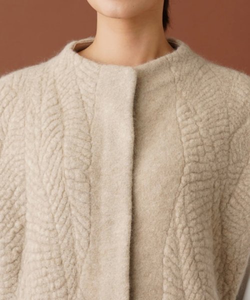 ボトルネックロングニットベスト 