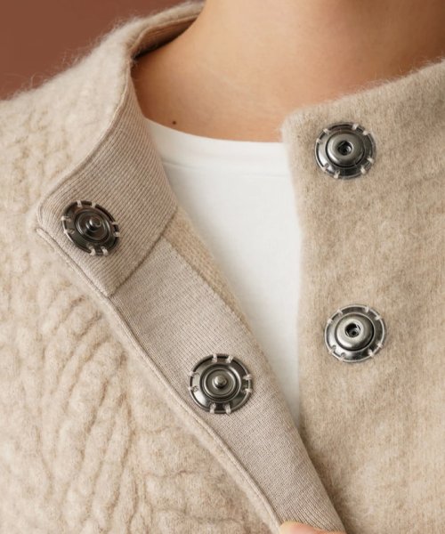 ボトルネックロングニットベスト 