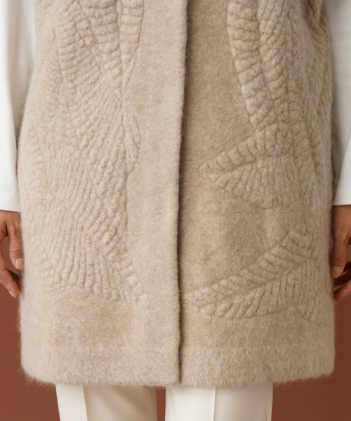 ボトルネックロングニットベスト 