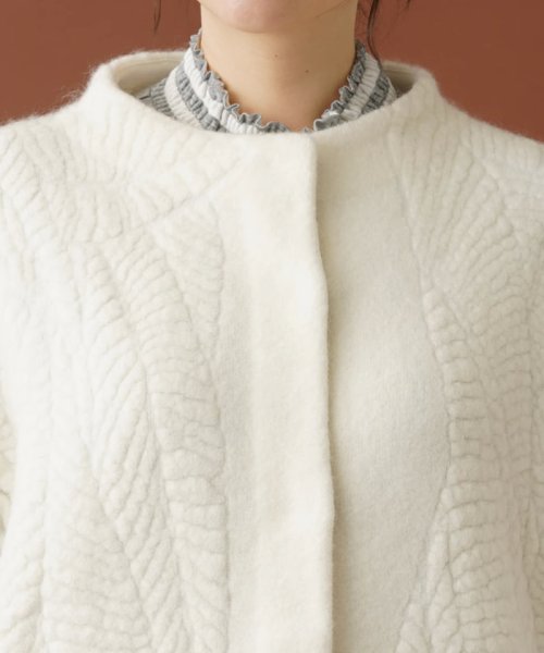 ボトルネックロングニットベスト 