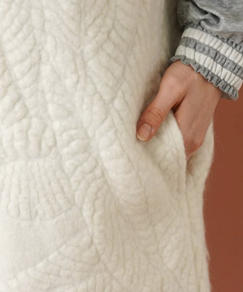 ボトルネックロングニットベスト 