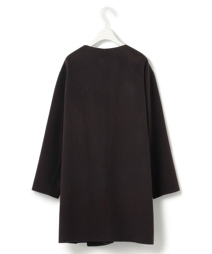 ウールリバー ストール付きノーカラーコート(505725344)｜阪急百貨店