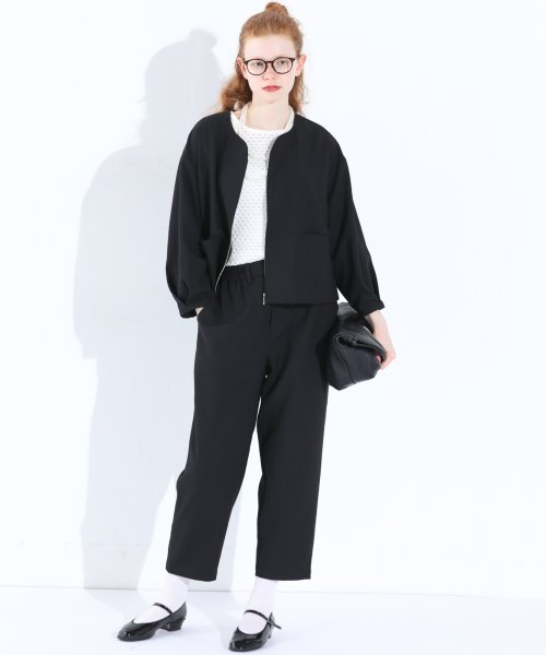 「KELEN/ケレン」デザインネックジャケット/LONICA 身幅 肩幅 総丈 そで丈