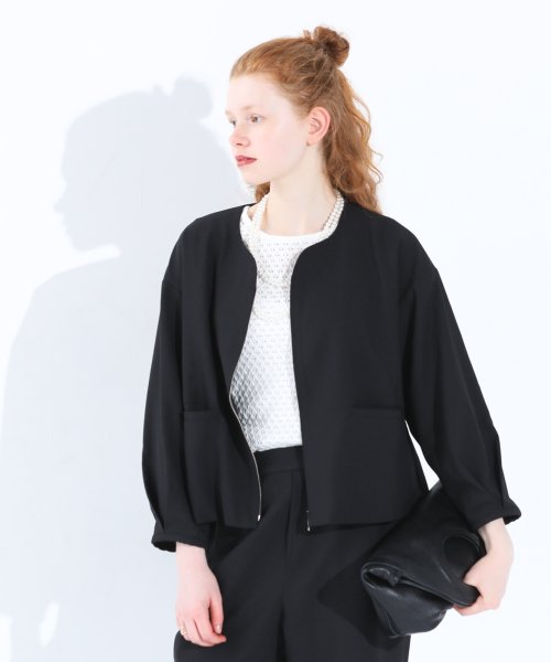 「KELEN/ケレン」デザインネックジャケット/LONICA 身幅 肩幅 総丈 そで丈