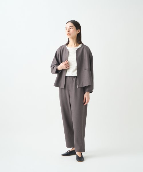 「KELEN/ケレン」デザインネックジャケット/LONICA 身幅 肩幅 総丈 そで丈