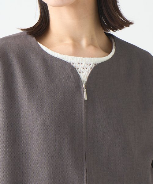 「KELEN/ケレン」デザインネックジャケット/LONICA 身幅 肩幅 総丈 そで丈