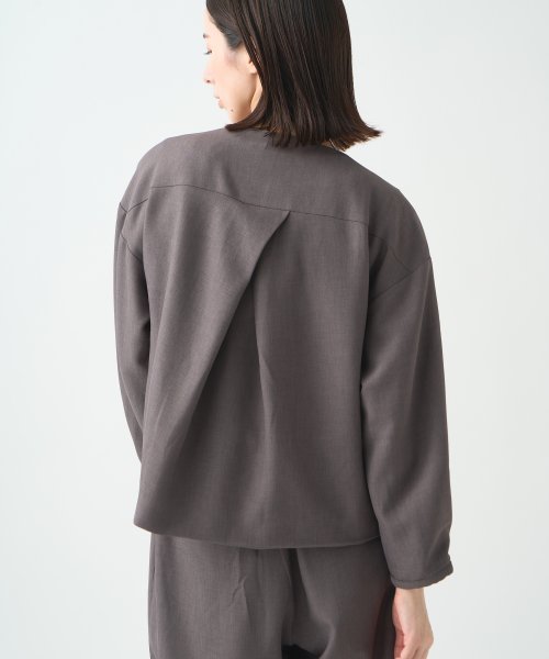 「KELEN/ケレン」デザインネックジャケット/LONICA 身幅 肩幅 総丈 そで丈