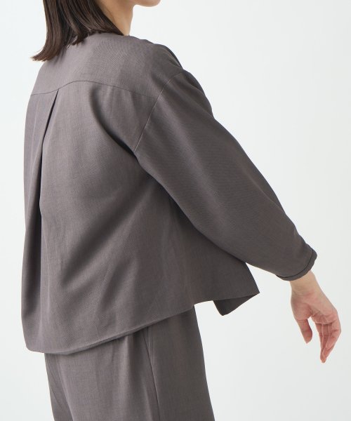 「KELEN/ケレン」デザインネックジャケット/LONICA 身幅 肩幅 総丈 そで丈