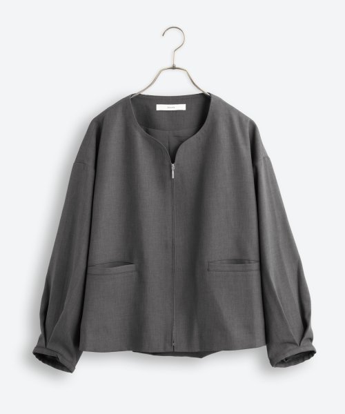 「KELEN/ケレン」デザインネックジャケット/LONICA 身幅 肩幅 総丈 そで丈