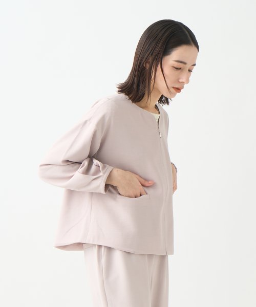 「KELEN/ケレン」デザインネックジャケット/LONICA 身幅 肩幅 総丈 そで丈