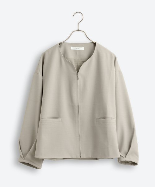 「KELEN/ケレン」デザインネックジャケット/LONICA 身幅 肩幅 総丈 そで丈