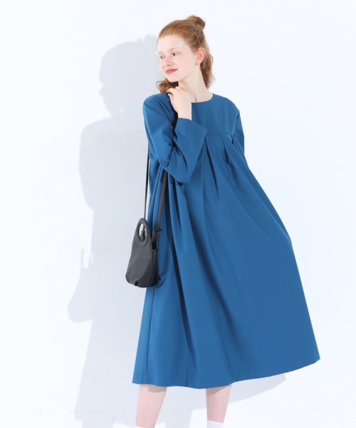 「KELEN/ケレン」タックデザインワンピース/HILA 身幅 肩幅 総丈 そで丈