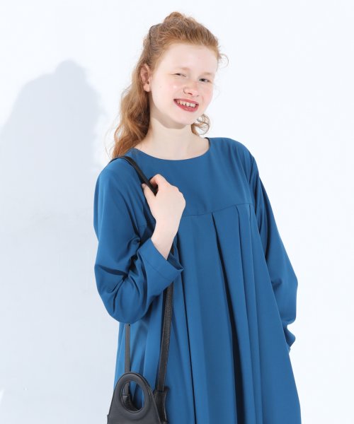 「KELEN/ケレン」タックデザインワンピース/HILA 身幅 肩幅 総丈 そで丈