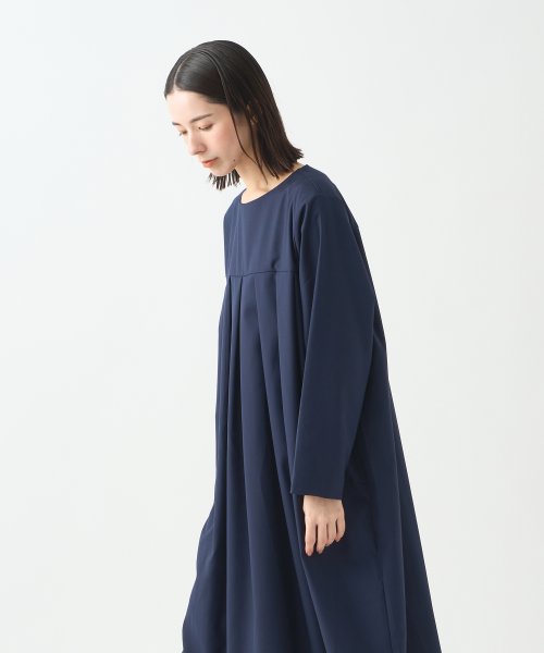 「KELEN/ケレン」タックデザインワンピース/HILA 身幅 肩幅 総丈 そで丈