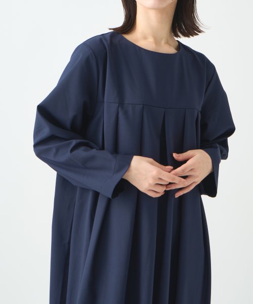 「KELEN/ケレン」タックデザインワンピース/HILA 身幅 肩幅 総丈 そで丈