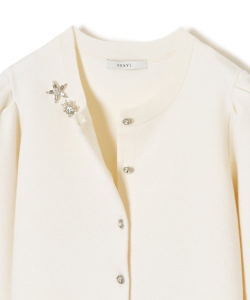 メリノウールビジュー カーディガン P3232085308(24750円)