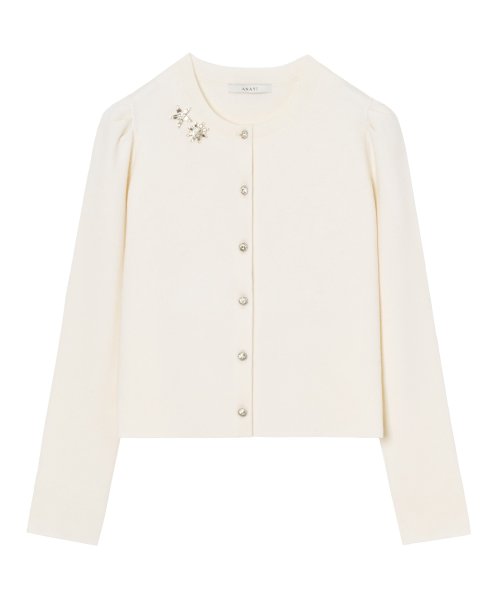 メリノウールビジュー カーディガン P3232085308(24750円)