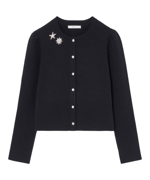 メリノウールビジュー カーディガン P3232085308(24750円)