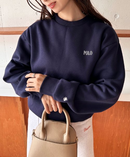 POLO BCS(ポロ　ビーシーエス)/◎SETUP7別注商品◎【POLO BCS】トップス スウェット 長袖 トレーナー ロゴ ワンポイント 無地 オーバーサイズ クルーネック 袖リブ ユニセックス/img39