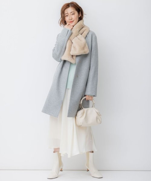 ウールカシミヤビーバー ノーカラー コート 商品説明2023 Autumn & Winter合わせるアイテムを選ばない万能コート■デザインシンプルで使い勝手の良いノーカラーコート。襟が無 Z2365889891(18295円)