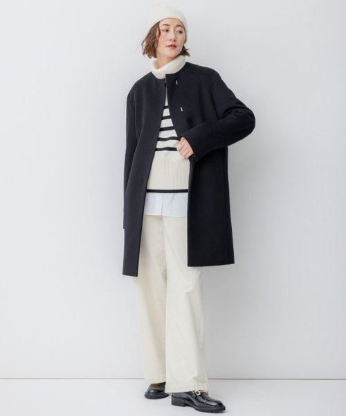 ウールカシミヤビーバー ノーカラー コート 商品説明2023 Autumn & Winter合わせるアイテムを選ばない万能コート■デザインシンプルで使い勝手の良いノーカラーコート。襟が無 Z2365889891(18295円)