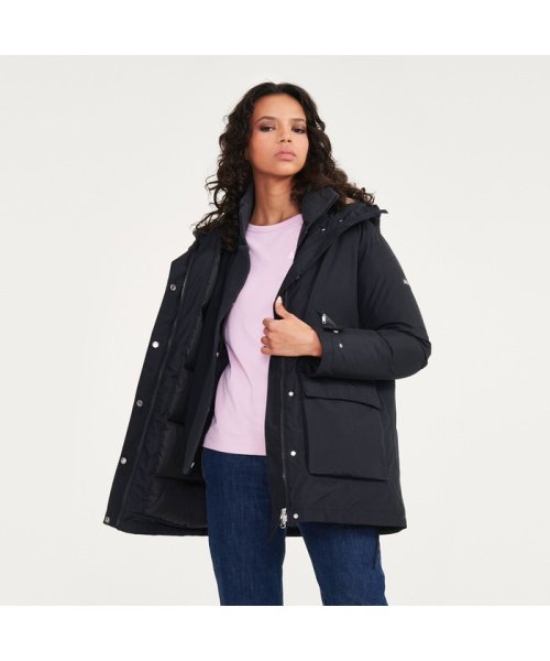 ゴアテックス インサレーションフーデッドロングジャケット 