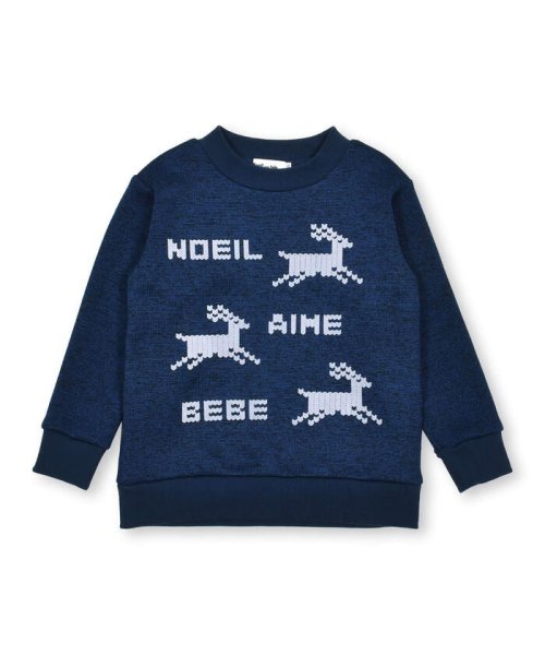 Noeil aime BeBe(ノイユ　エーム　べべ)/ニット風裏起毛トナカイトレーナー(80~130cm)/img07