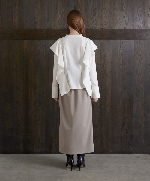 MIELI INVARIANT(ミエリ インヴァリアント)/Ruffle Band Collar Shirt/img06