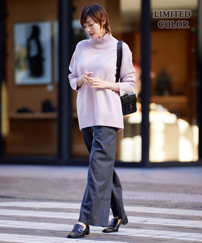 roko です★ ソフトカシミヤミックス　ハイネックニット 洗える】ソフトカシミヤミックス ハイネックニット / ICB