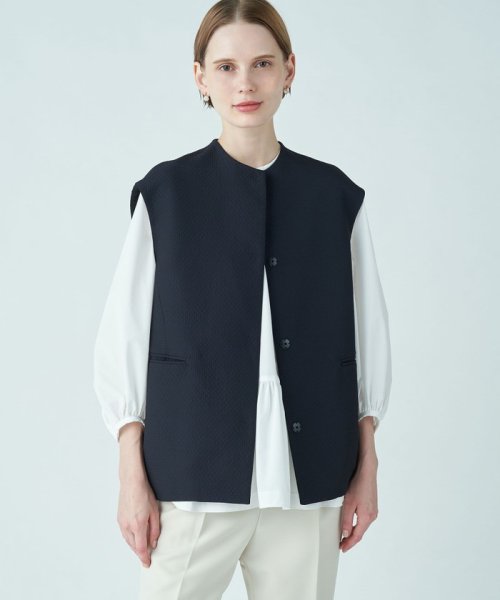 ピンドットマトラッセ コクーンジレ 