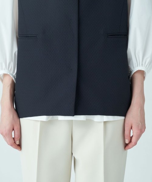 ピンドットマトラッセ コクーンジレ 