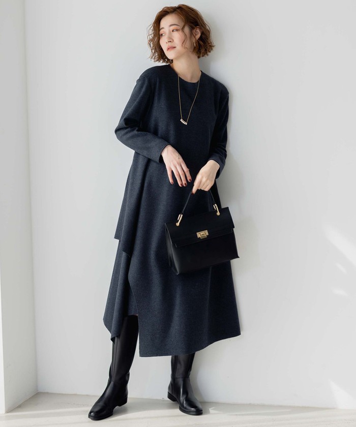 23区 ワンピース　ファインウール　ジャージー　イレヘム　高橋リタ 高橋リタさんコラボ】ファインウールジャージー イレヘム ワンピース