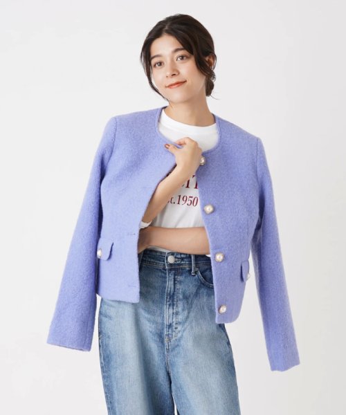 ノーカラージャケット 